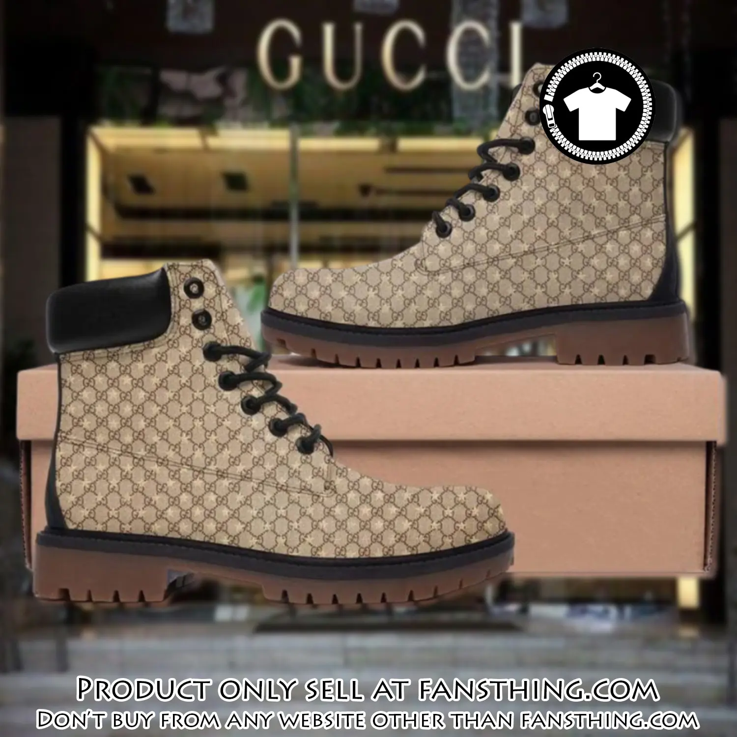 Gucci beige luxury brand boots premium gifts for men women fst5012095